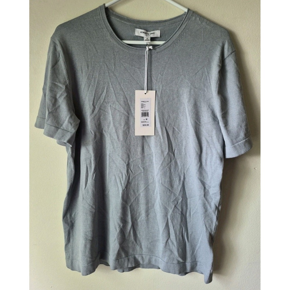 Kenneth Cole Men's Short Sleeve T-shirt Cotton Blend Dark Vapor Size Medium NWT